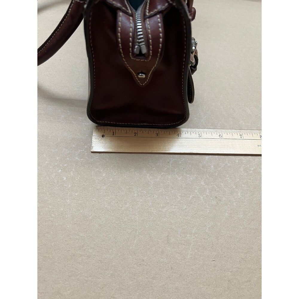 Vintage Dooney & Bourke Triple Pocket Satchel 90s Very Rare - Picture 9 of 12